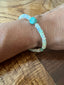 Three Station Turquoise and Opal Bracelet in Gold