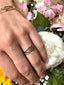 Dainty and Organic Wave Ring Set in 14K Gold and Silver