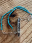 Turquoise Necklace with Australian Boulder Opal Pendant in 14K Gold