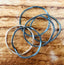Dainty and Organic Wave Ring Set in 14K Gold and Silver