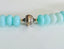 Ocean Blue Opal Necklace with Center Bead in Gold and Silver