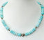 Ocean Blue Opal Necklace with Center Bead in Gold and Silver