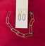 Narrow Bean Link Bracelet in 14K Gold and Oxidized Silver