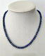 Faceted Lapis Lazuli Beaded Necklace in Silver
