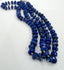 Faceted Lapis Lazuli Beaded Necklace in Silver