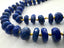 Faceted Lapis Lazuli Beaded Necklace in Silver