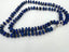 Faceted Lapis Lazuli Beaded Necklace in Silver