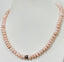 Pink Peruvian Opal Necklace with Central Sphere in 24K Gold and Oxidized Silver