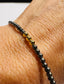 Golden Trio Beaded Bracelet in 18k Gold and Oxidized Silver