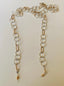 Circle and Oval Andrea Chain Necklace in Bronze and Silver