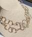 Circle and Oval Andrea Chain Necklace in Bronze and Silver