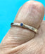 Blue Sapphire Stackable Ring in Silver and Gold