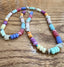 Multistone Multicolor Candy Opal Necklace in Silver