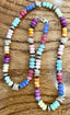 Multistone Multicolor Candy Opal Necklace in Silver