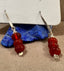 Carnelian Dangle Earrings with Leverback in Silver