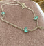 Columbian Emerald Three Station Necklace In Gold