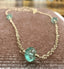 Columbian Emerald Three Station Necklace In Gold