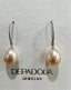 Cream Pearl Drop Earrings in Silver