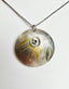 Cubic Flower Pendant Necklace in 23k Gold and Silver