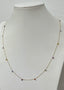 Dainty Multi Sapphire Station Necklace in Gold