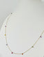 Dainty Multi Sapphire Station Necklace in Gold