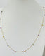 Dainty Multi Sapphire Station Necklace in Gold