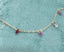 Dainty Five Teardrop Pink Sapphire Charm Necklace in Gold