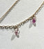 Dainty Five Teardrop Pink Sapphire Charm Necklace in Gold