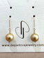 Golden South Sea Pearl Earrings in 18K Gold