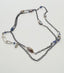 Keshi Pearl and Tanzanite Opera Chain Necklace in Bi-Color Silver
