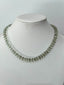 Green Brazilian Amethyst Necklace in Silver