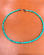 Emerald Green Opal Necklace in Oxidized Silver and Gold