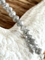 Light Grey Diamond Beaded Necklace in 18K Gold