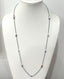 Keshi Pearl and Tanzanite Opera Chain Necklace in Bi-Color Silver
