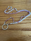 Half Pink Sapphire Half Keshi Pearl Necklace in Silver