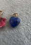 Blue Lapis Lazuli Heart Charm in Silver or Gold