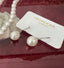 White Edison Pearl Dangle Earrings in Silver