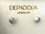 Grey Keshi Pearl Stud Earrings in Silver