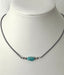 Sierra Nevada Turquoise Nugget Necklace with Chain in Dark Silver and Gold