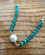 Pearl and Turquoise Rondelle Bracelet in Silver