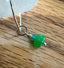 Lotus Leaf Dangle Earrings with Stone Choice in Silver
