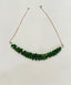 Chrome Diopside Chain Choker Necklace in Gold