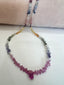 Soft Colors Sapphire Briolette Necklace in 18k