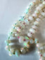 Flashy Ethiopian Opal Necklace with Multi Silk Thread in Gold