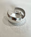 Concave Hammered Cuff Bracelet in Silver