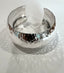Concave Hammered Cuff Bracelet in Silver