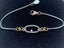 Open Oval With Diamond Chain Bracelet in Silver and 14K Gold