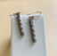 Gold Granulation Bar Earrings in 14K and Oxidized Silver