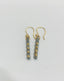 Gold Granulation Bar Earrings in 14K and Oxidized Silver
