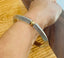 Fire and Flames Bangle Bracelet in 18K Gold and Silver